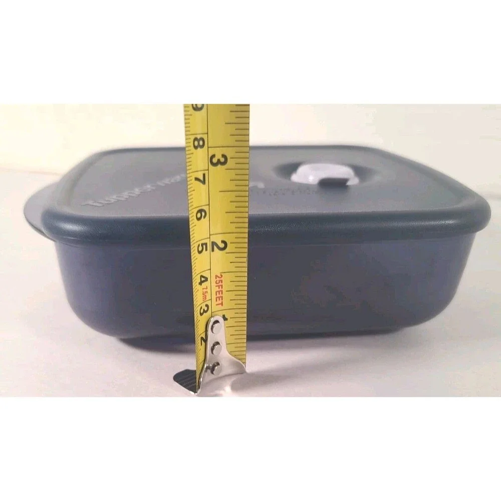 Tupperware 3385A-3 2.5 Cup Blue Vented Storage Container & Lid 7386A-5